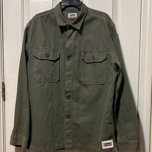 Tommy Hilfiger Men's Khaki Green Shirt Jacket